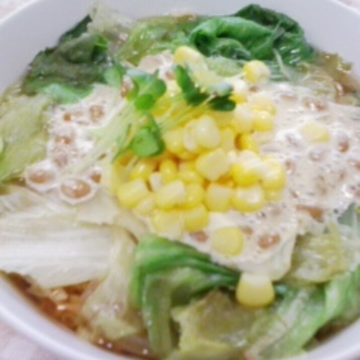 レタスマヨ納豆★チキンラーメン